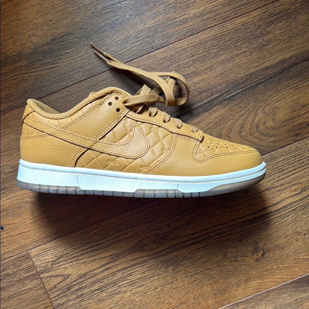 Nike Tan Sneakers Suede Upper Ice Blue Outsole
